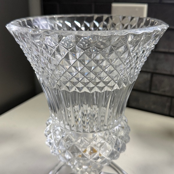 Vintage Val Saint Lambert crystal vase, in the Wagram pattern made in Belgium - Picture 3 of 7